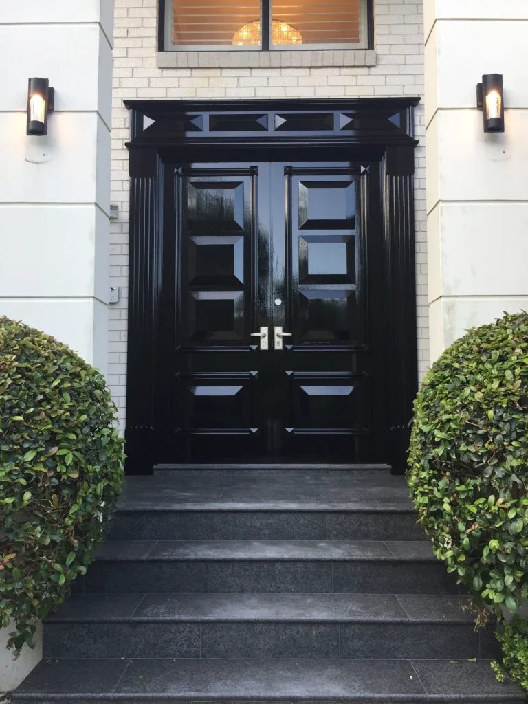 Painting a Door with Gloss Black - Door painting